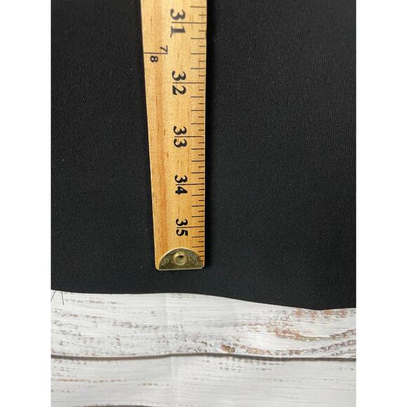 Vintage Drama Midi Skirt Black 8 Adjustable Slit USA Modest Minimalist Witchy - Picture 6 of 9